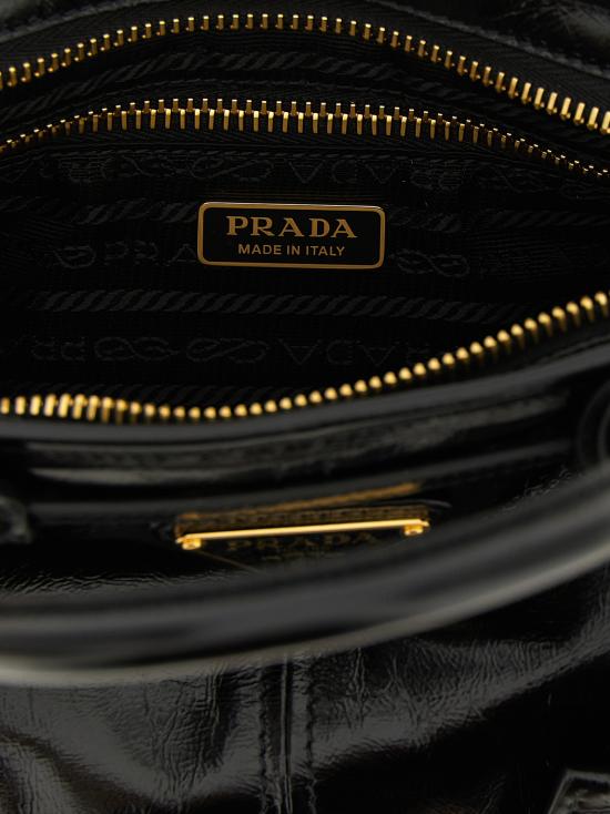26FW 프라다 보니 스몰 핸드백 1BA486VOOM2CYRF0002 Black - PRADA