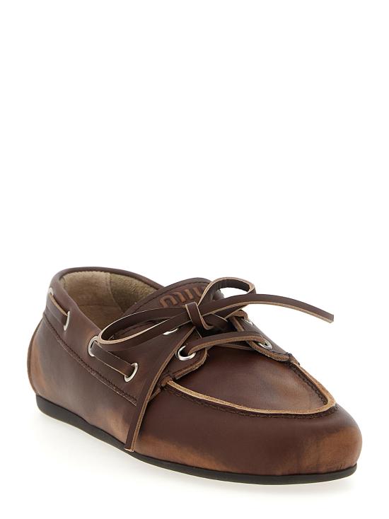 26FW 미우미우 로퍼 5D123EF0053F33F0038 Brown - MIU MIU