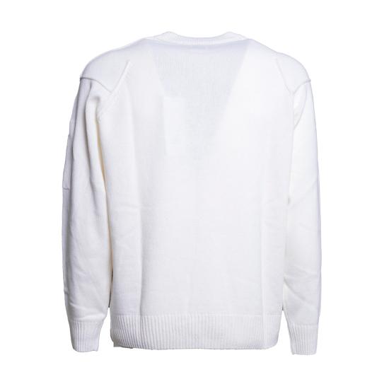26FW 씨피 컴퍼니 램스울 GRS 크루넥 렌즈 스웨터 RFCMKN707A110149A 103 BIANCO - C.P. COMPANY
