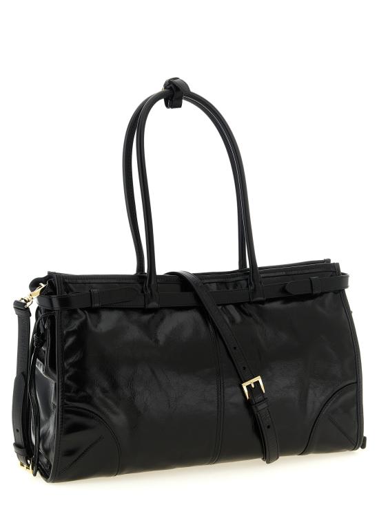 26FW 프라다 보니 라지 가죽 핸드백 보니 라지 가죽 핸드백 1BA433VMOM2CYRF0002 Black - PRADA