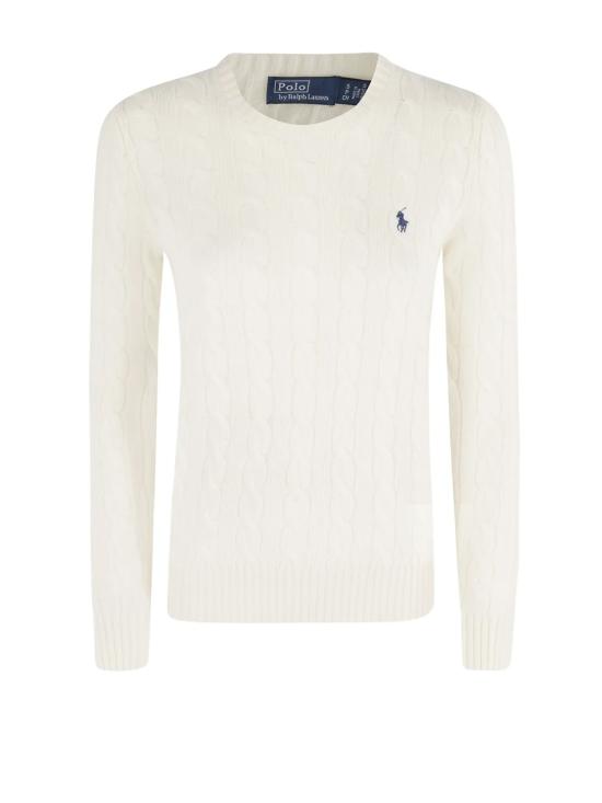 26FW 폴로 랄프로렌 폴로 자수 케이블 니트 스웨터 211 971865 001 AUTHENTIC CREAM