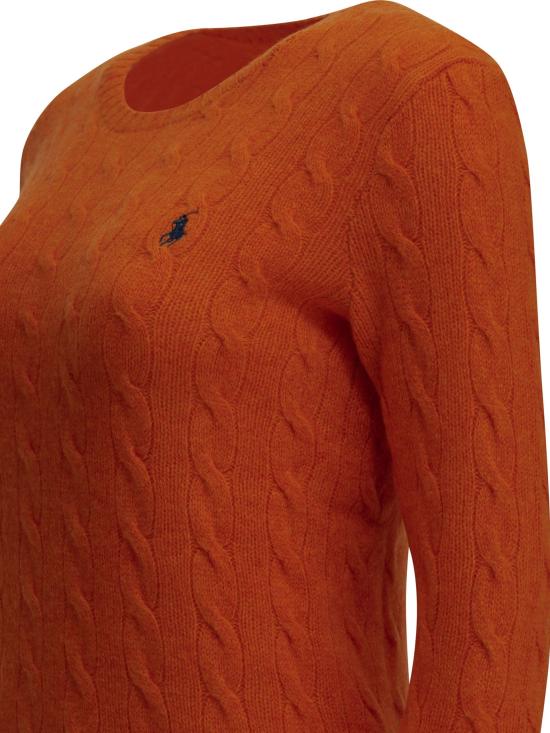 26FW 폴로 랄프로렌 니트웨어 로고가 있는 크루넥 스웨터  오렌지색 - POLO RALPH LAUREN