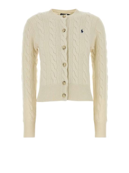 26FW 폴로 랄프로렌 로고 자수 크루넥 가디건 211 972104 002 AUTHENTIC CREAM
