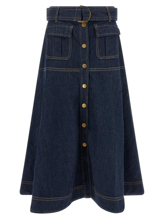 26FW 짐머만 데님 스커트 데님 , 파란색