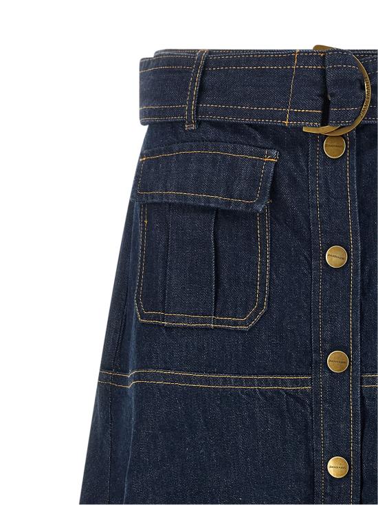 26FW 짐머만 데님 스커트 데님 , 파란색 - ZIMMERMANN