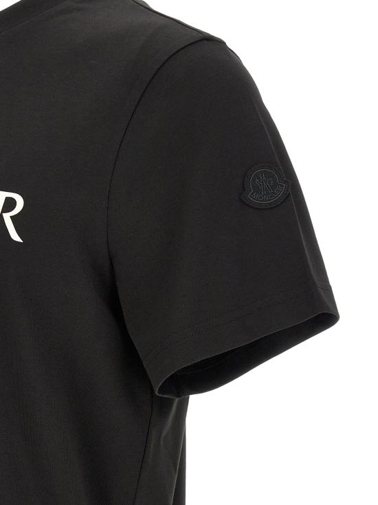 26FW 몽클레어 반팔 티셔츠 마스코트 로고 티셔츠 블랙 - MONCLER