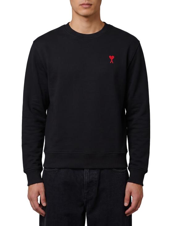 26FW 아미 스몰 하트 로고 스웨트셔츠 BFUSW035 BLACK