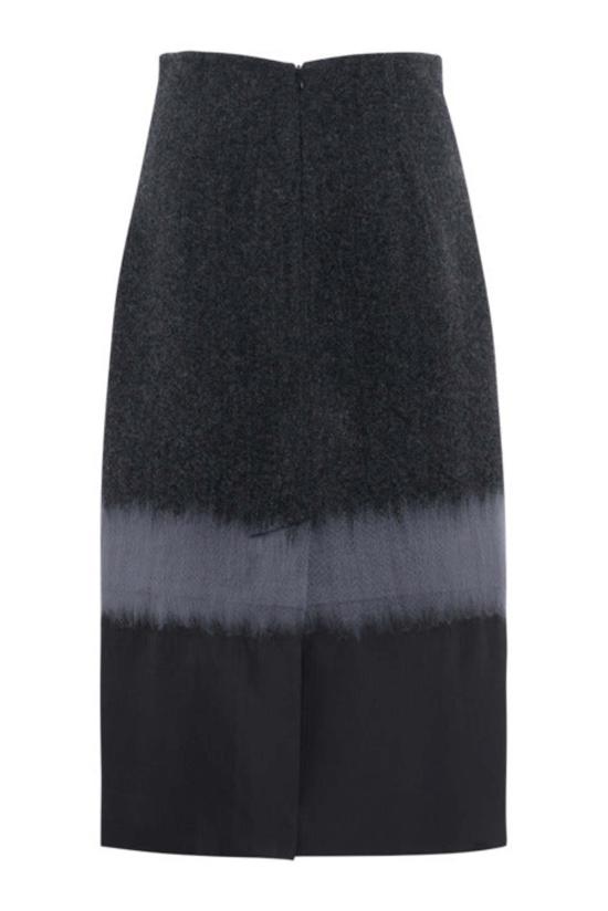  Tela- Fashionhaus 미디 스커트 텔라 노리  멜란지 그레이 - OTHER BRANDS