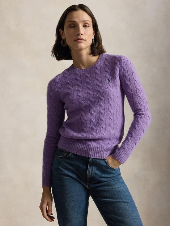 26FW 랄프 로렌 스웨터 미스토 캐시미어 아메티스타 소재의 Maglia a Trecce