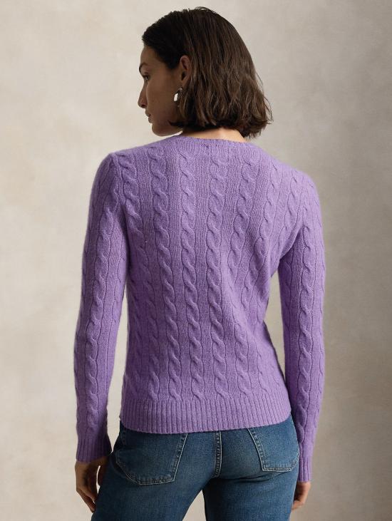 26FW 랄프 로렌 스웨터 미스토 캐시미어 아메티스타 소재의 Maglia a Trecce - RALPH LAUREN