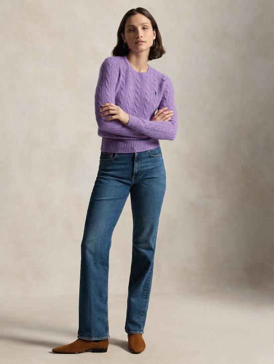 26FW 랄프 로렌 스웨터 미스토 캐시미어 아메티스타 소재의 Maglia a Trecce - RALPH LAUREN