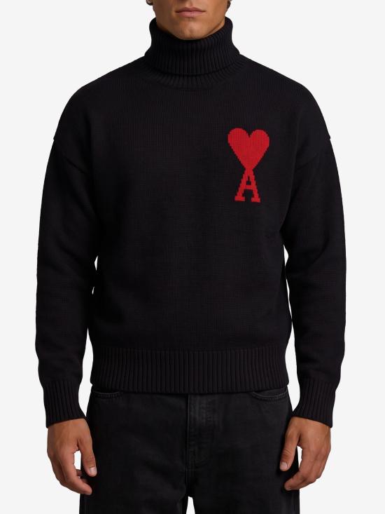 26FW 아미 ADC 터틀넥 스웨터 UKS839 BLACK