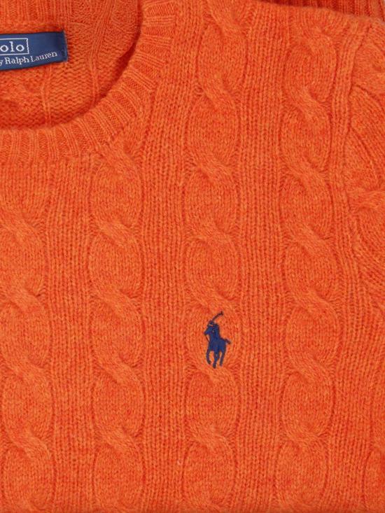 26FW 폴로 랄프로렌 폴로 자수 케이블 니트 스웨터 211 971865 504 ORANGE - POLO RALPH LAUREN