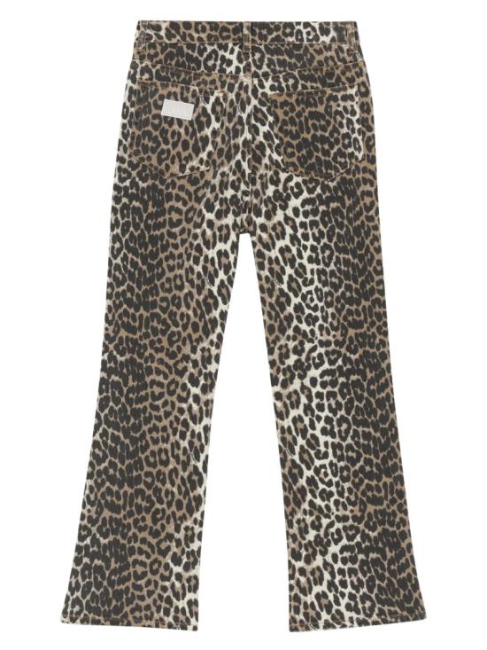 26SS 가니 레오파드 플레어 크롭 J1059943 Multicolor - GANNI