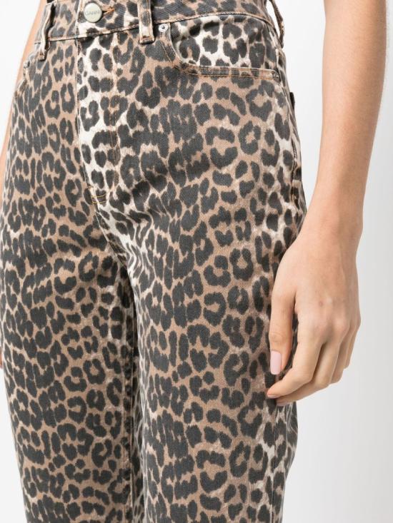 26SS 가니 레오파드 플레어 크롭 J1059943 Multicolor - GANNI