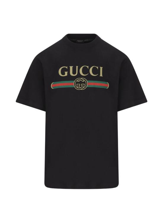 26FW 구찌 프린트 실크 저지 티셔츠 864626 XJHUF1152 BLACK