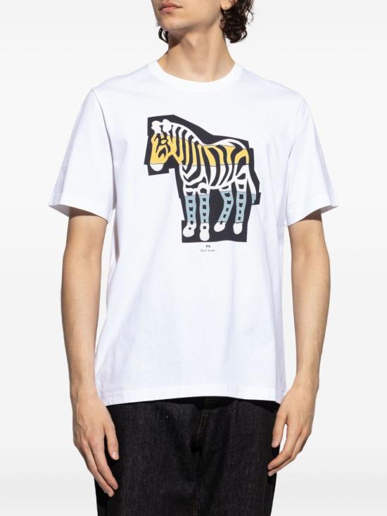 26FW 폴 스미스 지브라 패치 반팔 M2R011R WP607801 WHITE - PAUL SMITH