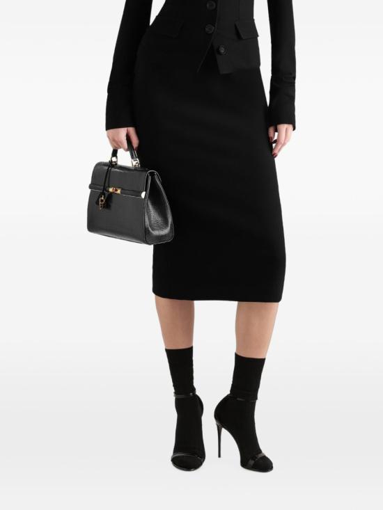 26FW 돌체앤가바나 미디 스커트 F4DEJT FUBCEN0000 BLACK - DOLCE & GABBANA