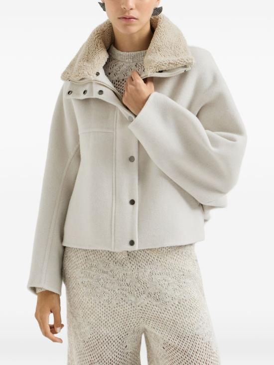 26FW 브루넬로 쿠치넬리 가죽 자켓 MD5327555 C042 BEIGE - BRUNELLO CUCINELLI