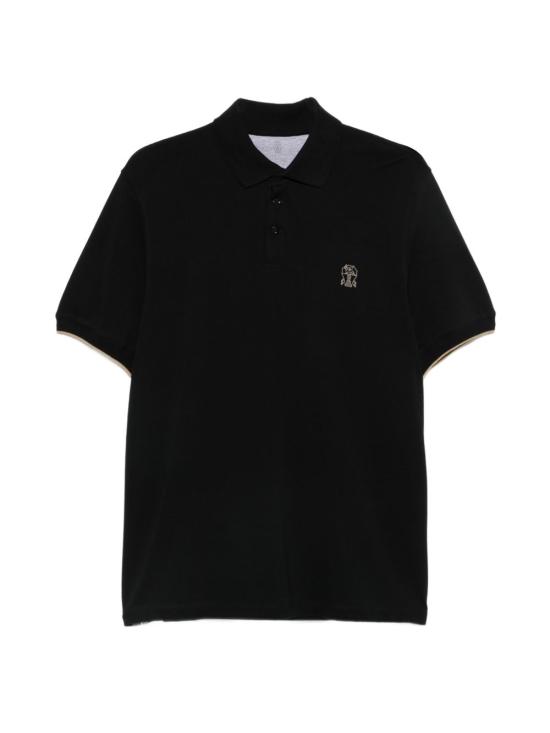 26FW 브루넬로 쿠치넬리 피케 폴로 셔츠 ME8548788 CZ178 BLACK