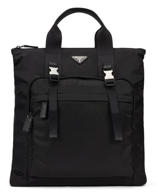  프라다 리나일론 사피아노 레더 토트백 2VG098 V OOM BLACK - PRADA