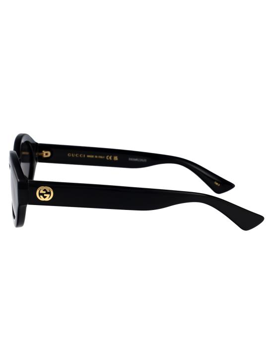  구찌 미니멀 GG 로고 오벌 선글라스 GG1579S BLACK - GUCCI