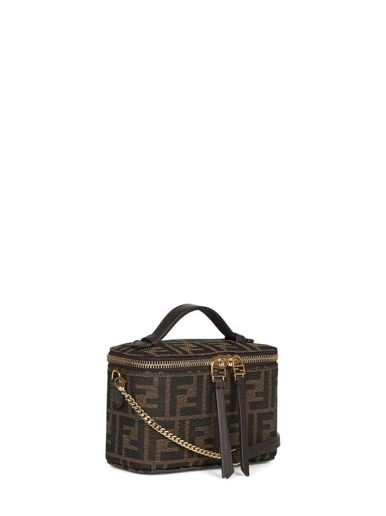 26FW 펜디 배니티 FF 자카드 패브릭 미니백 8BS108AFPMF1GL7 BROWN - FENDI
