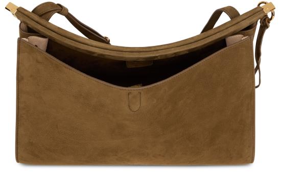 26SS 알라이아 르 클릭 포켓 35 누벅 숄더백 AA1L2038CA214 BROWN - ALAIA