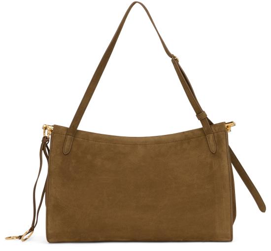 26SS 알라이아 르 클릭 포켓 35 누벅 숄더백 AA1L2038CA214 BROWN - ALAIA
