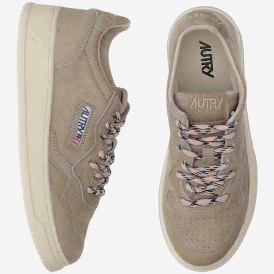 25FW 오트리 메달리스트 로우 레더 스니커즈 AULWPE01 BEIGE - AUTRY