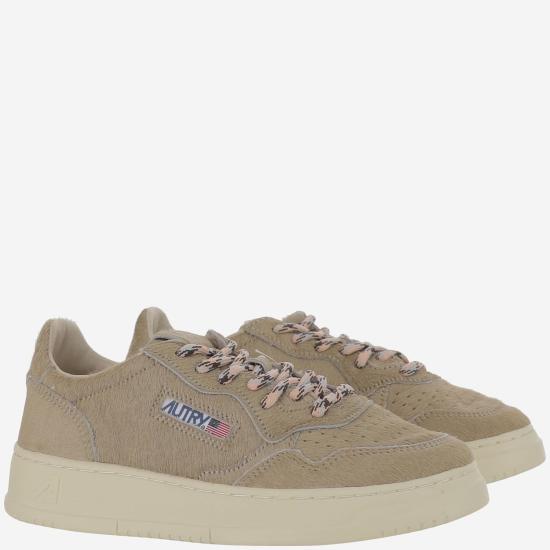 25FW 오트리 메달리스트 로우 레더 스니커즈 AULWPE01 BEIGE