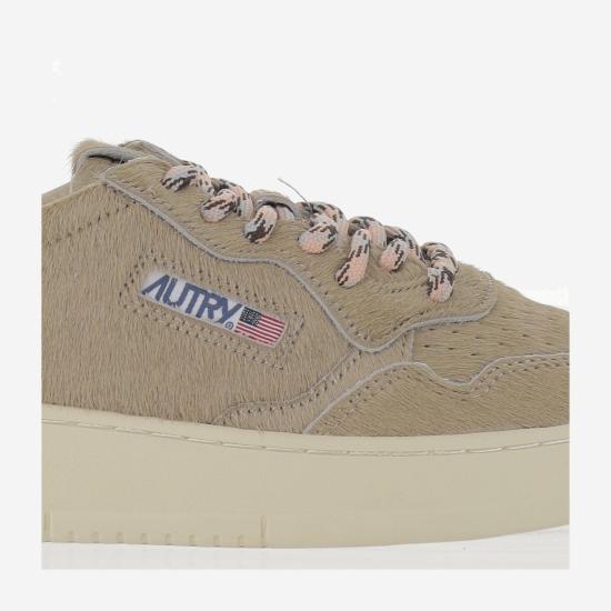 25FW 오트리 메달리스트 로우 레더 스니커즈 AULWPE01 BEIGE - AUTRY