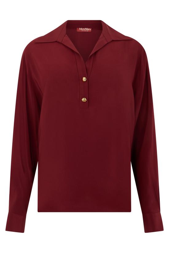 26FW 막스마라 스튜디오 폴로 티셔츠 MSTAIA BURGUNDY