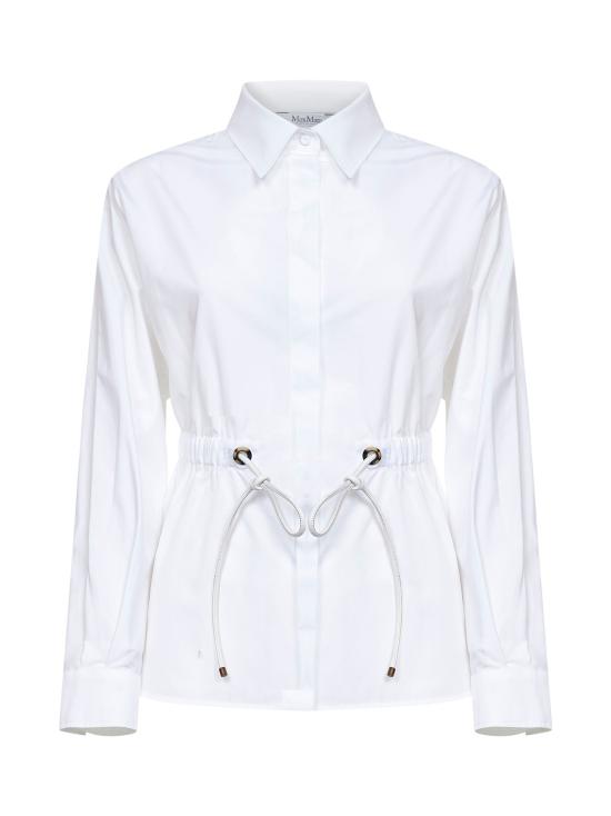 26SS 막스마라 Tazzina 드로스트링 셔츠 2611111052600MXMTAZZINA001 WHITE