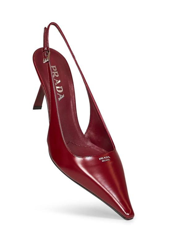 26FW 프라다 브러시드 가죽 슬링백 펌프스 1I673O075055F0D27 RED - PRADA