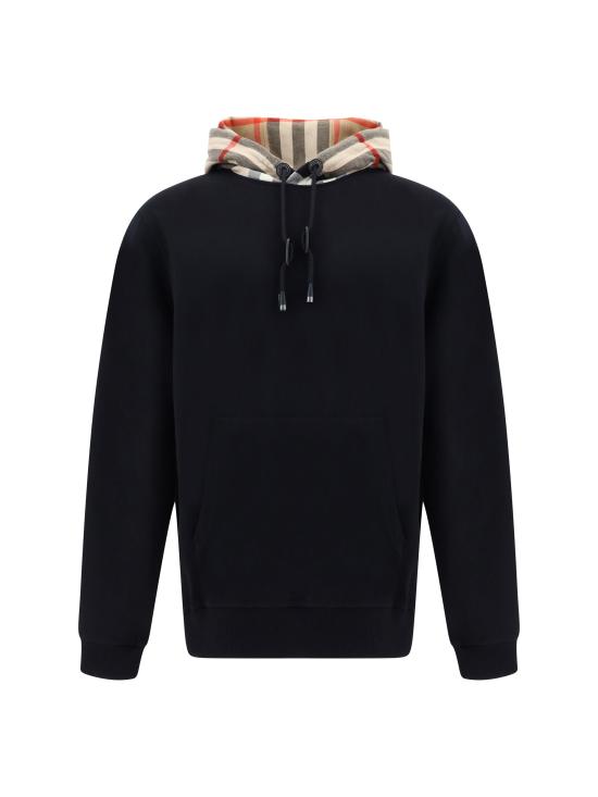 26SS 버버리 체크 후드 코튼 후드 8058117 BLACK - BURBERRY