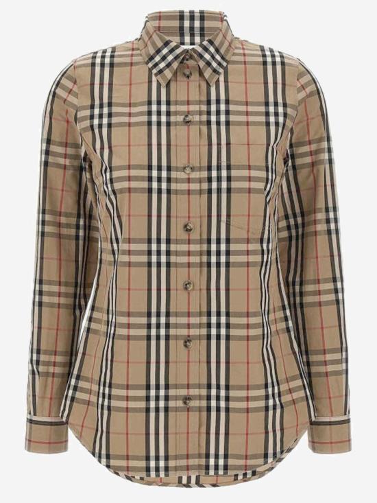 26SS 버버리 라프윙 체크 롱 슬리브 셔츠 8111847 BEIGE