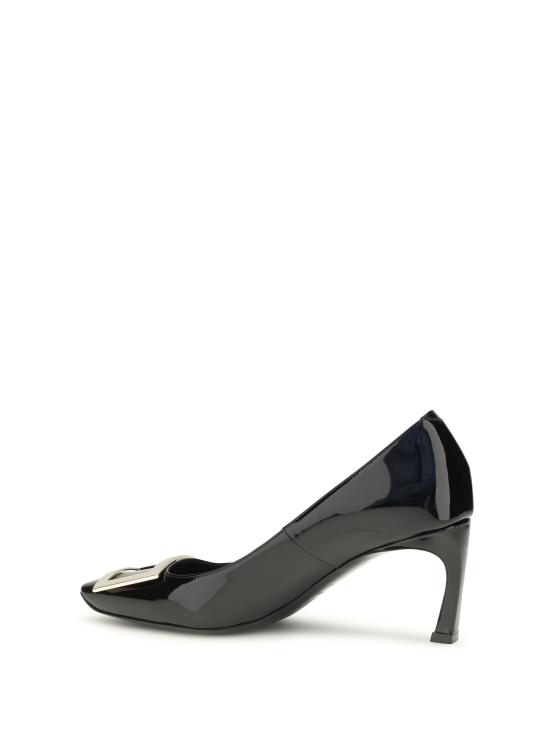 26FW 로저비비에 트럼펫 메탈 버클 펌프스 RVW40015280D1P BLACK - ROGER VIVIER