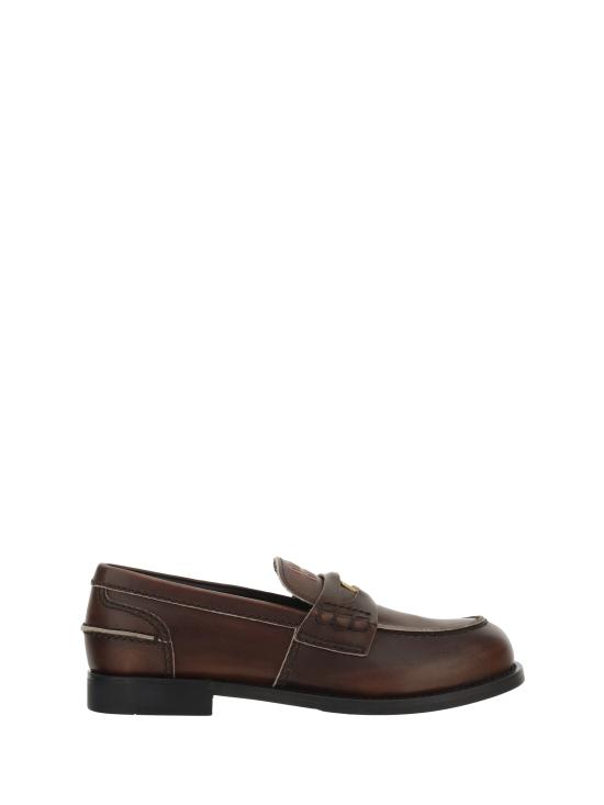 26FW 미우미우 빈티지 레더 페니 로퍼 5D773DF0203G48 BROWN