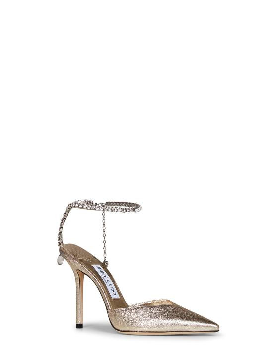 26FW 지미추 힐/펌프스 SAEDA100DQMPLATINUMCRYSTAL GOLD - JIMMY CHOO