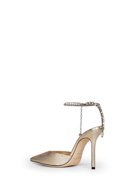 26FW 지미추 힐/펌프스 SAEDA100DQMPLATINUMCRYSTAL GOLD - JIMMY CHOO