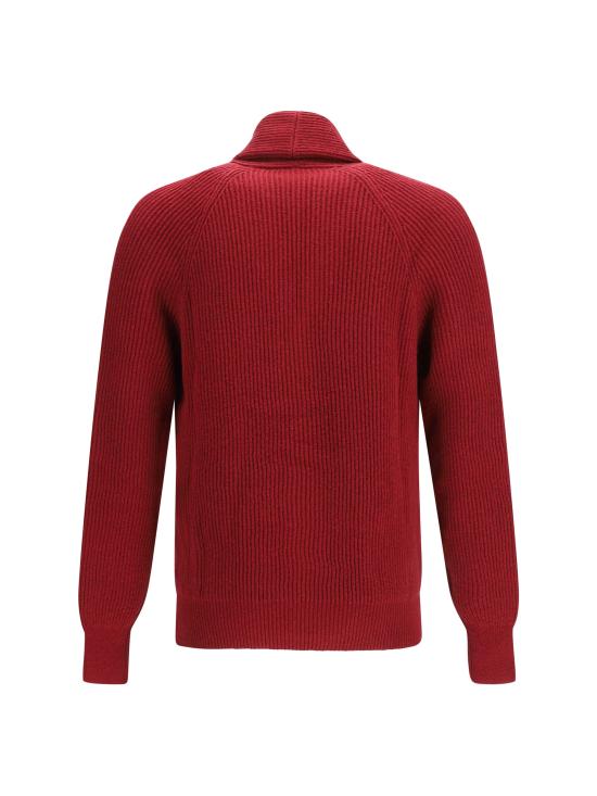 26SS 브루넬로 쿠치넬리 잉글리시 립 래글런 가디건 MNI708606 RED - BRUNELLO CUCINELLI
