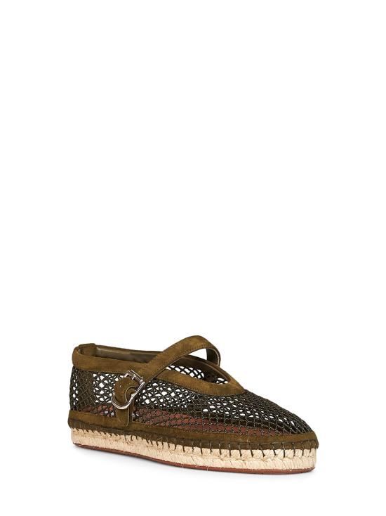 26FW 알라이아 플랫 슈즈 AA3P1002A040 U21 GREEN - ALAIA