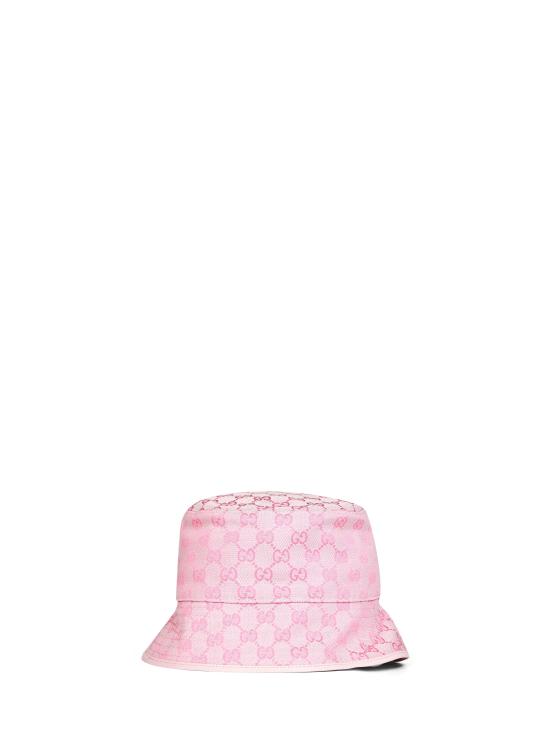 26FW 구찌 GG 코튼 캔버스 버킷 햇 8757404HBJS5072 PINK