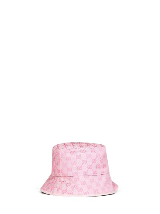 26FW 구찌 GG 코튼 캔버스 버킷 햇 8757404HBJS5072 PINK - GUCCI
