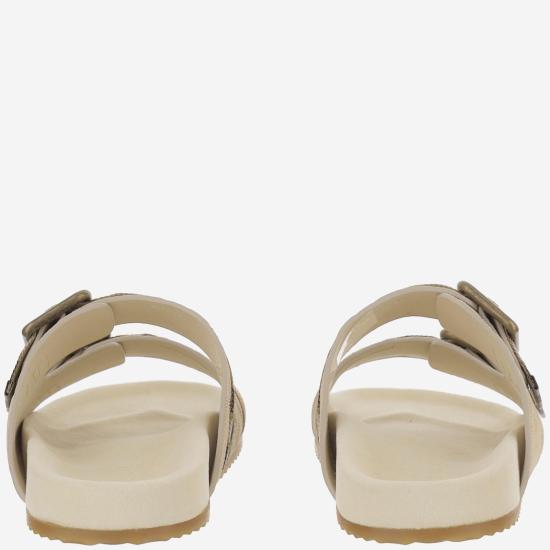 26SS 버버리 더블 버클 체크 샌들 8118612 IVORY - BURBERRY