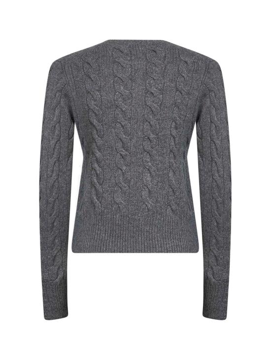 26FW 폴로 랄프로렌 로고 자수 크루넥 가디건 211972104 500 GRAY - POLO RALPH LAUREN