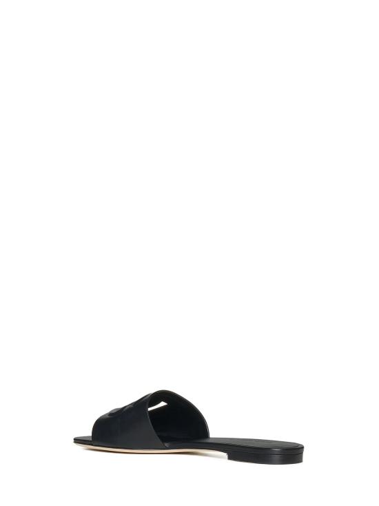 26FW 돌체앤가바나 DG 로고 카프스킨 슬리퍼 CQ0436AY32980999 BLACK - DOLCE & GABBANA