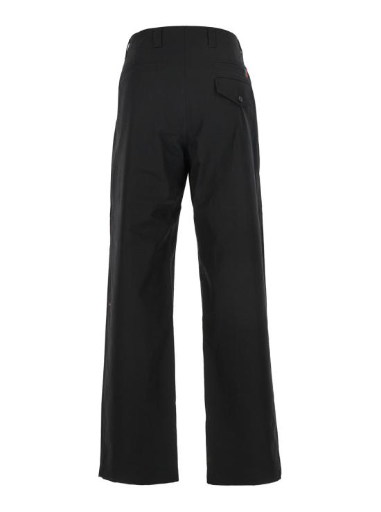 25FW 구찌 웹 디테일 코튼 트윌 팬츠 784049 BLACK - GUCCI
