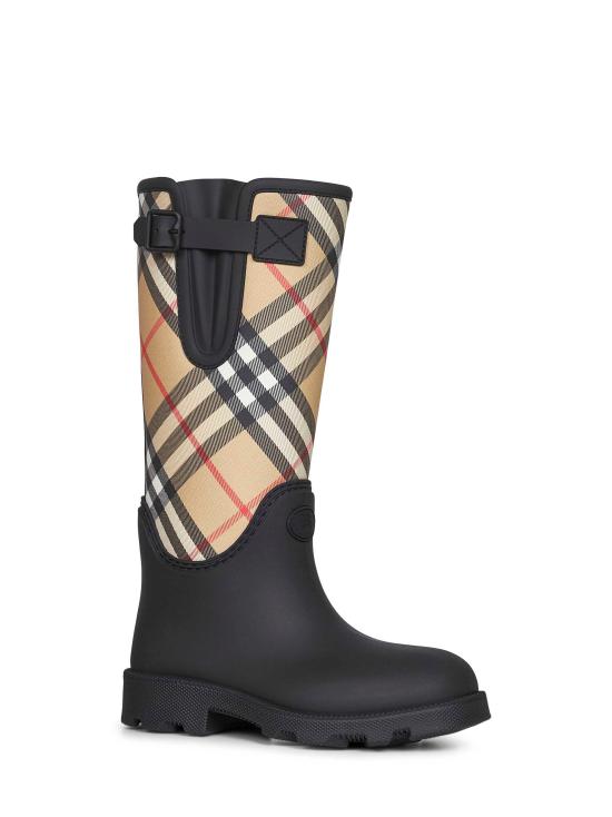 26FW 버버리 러버 마쉬 스탬프 하이 부츠 8111677 A1189 BLACK - BURBERRY